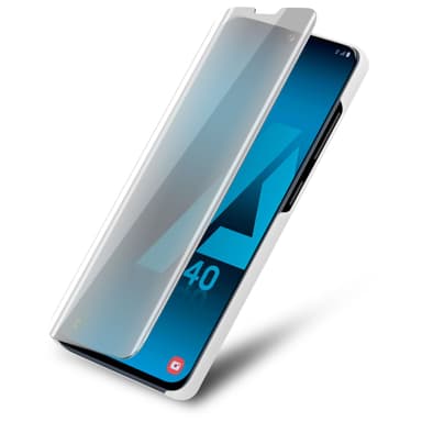 Samsung Galaxy A40 lommebokdeksel etui (sølv)