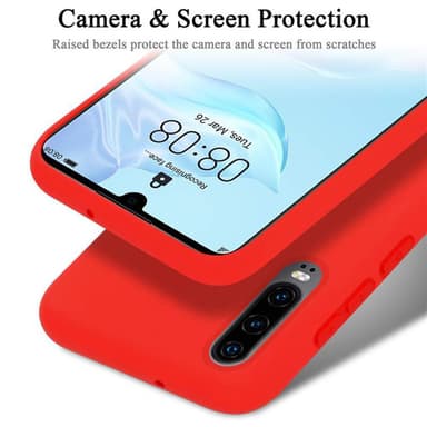 Huawei P30 silikondeksel case (rød)