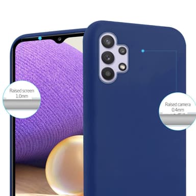 Deksel Samsung Galaxy A32 5G Silikon cover (blå)