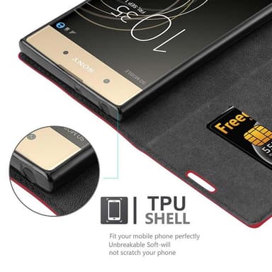 Sony Xperia XA1 PLUS lommebokdeksel case (rød)