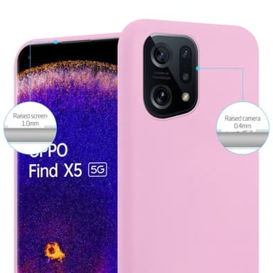 Deksel Oppo FIND X5 Silikon cover (rosa)