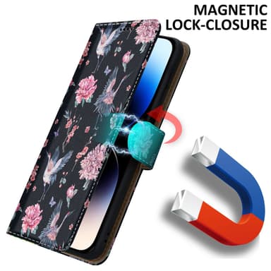 iPhone 14 PRO MAX lommebokdeksel etui (svart)