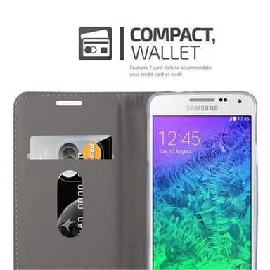 Samsung Galaxy ALPHA lommebokdeksel etui (grå)