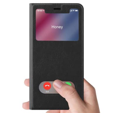 iPhone XR lommebokdeksel cover (svart)