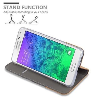 Samsung Galaxy ALPHA lommebokdeksel etui (grå)