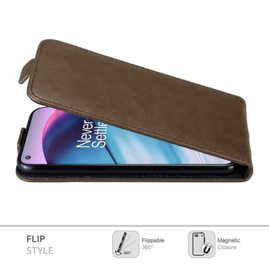 OnePlus Nord CE 5G deksel flip cover (brun)