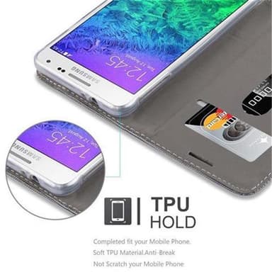 Samsung Galaxy ALPHA lommebokdeksel etui (grå)