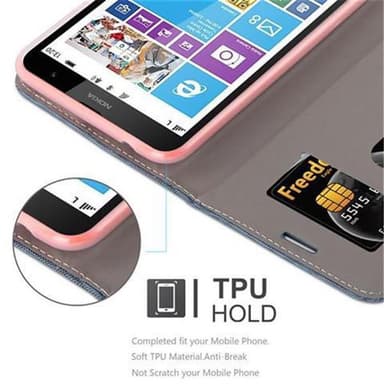 Nokia Lumia 1320 lommebokdeksel etui (blå)