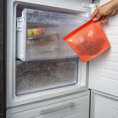 Matposer Sett med 4 gjenbrukbare ferskmatposer Silikon