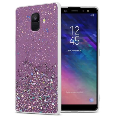 Samsung Galaxy A6 2018 Silikondeksel Glitter (lilla)