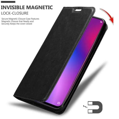 Oppo R17 lommebokdeksel case (svart)