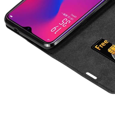 Oppo R17 lommebokdeksel case (svart)
