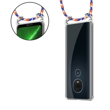 Motorola MOTO G7 / G7 PLUS Deksel med Halskjede (blå)