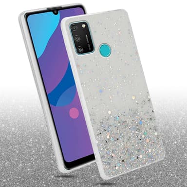 Honor 9A Silikondeksel Glitter (Gjennomsiktig)