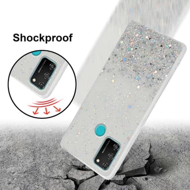 Honor 9A Silikondeksel Glitter (Gjennomsiktig)