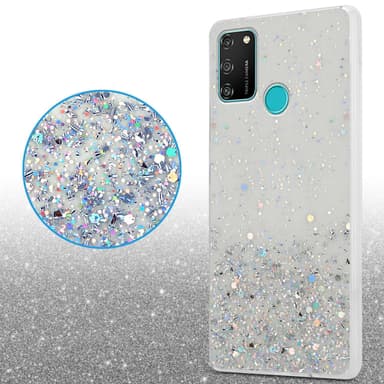 Honor 9A Silikondeksel Glitter (Gjennomsiktig)