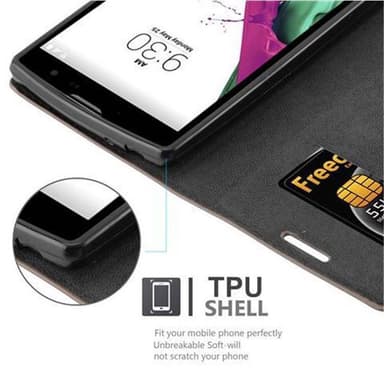 LG G4C / G4 MINI / MAGNA lommebokdeksel case (brun)
