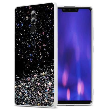 Huawei MATE 20 LITE Silikondeksel Glitter (svart)