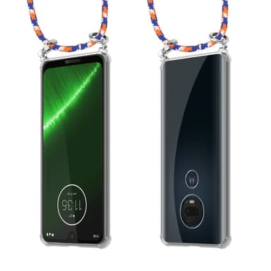 Motorola MOTO G7 / G7 PLUS Deksel med Halskjede (blå)