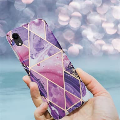 iPhone XR lommebokdeksel etui (lilla)