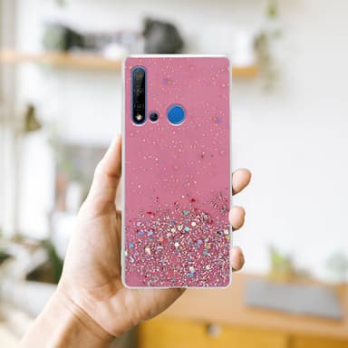 Huawei NOVA 5i / P20 LITE 2019 Silikondeksel Glitter