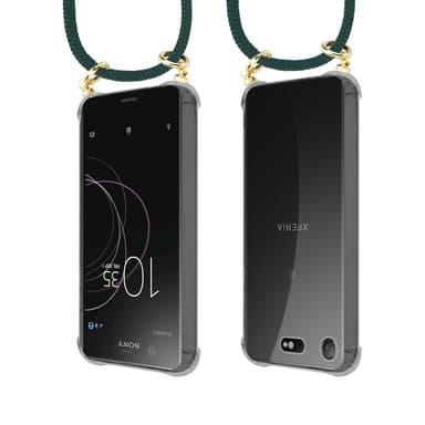 Sony Xperia XZ1 COMPACT Deksel med Halskjede (grønn)