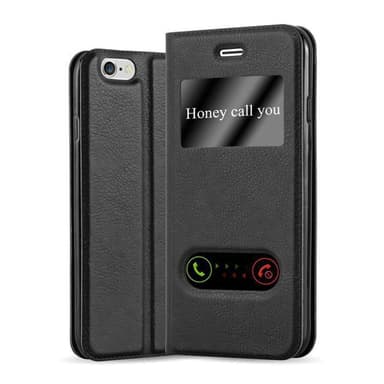iPhone 6 PLUS / 6S PLUS lommebokdeksel cover (svart)