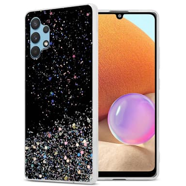 Samsung Galaxy A32 4G Silikondeksel Glitter (svart)