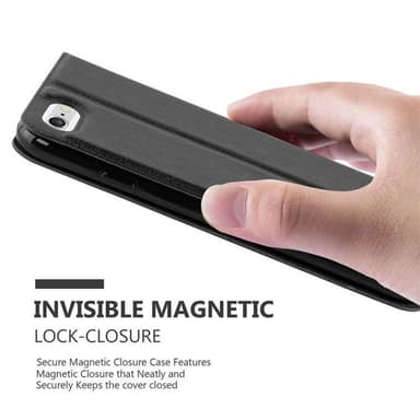 iPhone 6 PLUS / 6S PLUS lommebokdeksel cover (svart)