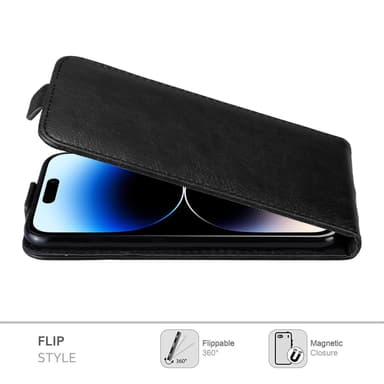 iPhone 14 PRO MAX deksel flip cover (svart)