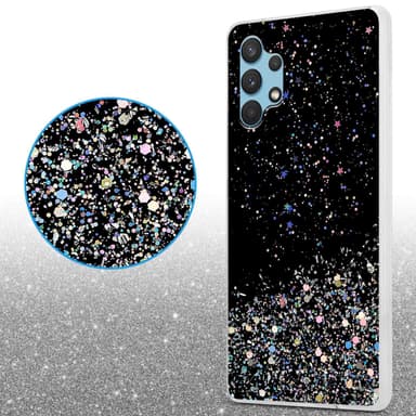 Samsung Galaxy A32 4G Silikondeksel Glitter (svart)