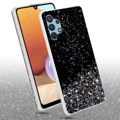 Samsung Galaxy A32 4G Silikondeksel Glitter (svart)