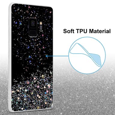 Samsung Galaxy S9 Silikondeksel Glitter (svart)