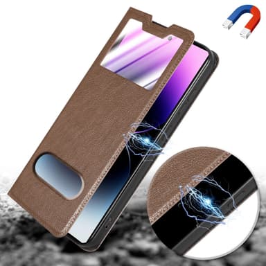 Samsung Galaxy S24 ULTRA lommebokdeksel cover (Brun)