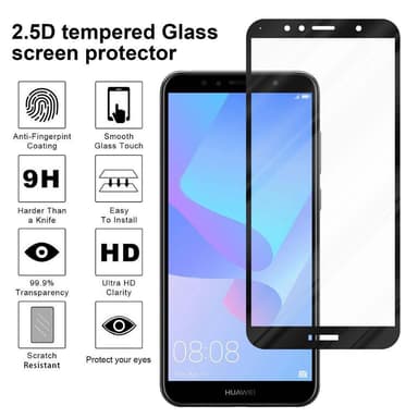 Huawei Y6 PRIME Skjermbeskytter Skärmskydd (svart)