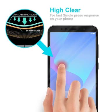 Huawei Y6 PRIME Skjermbeskytter Skärmskydd (svart)