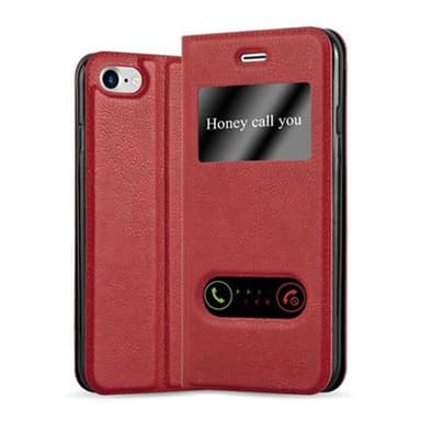 iPhone 7 / 7S / 8 / SE 2020 lommebokdeksel cover (rød)