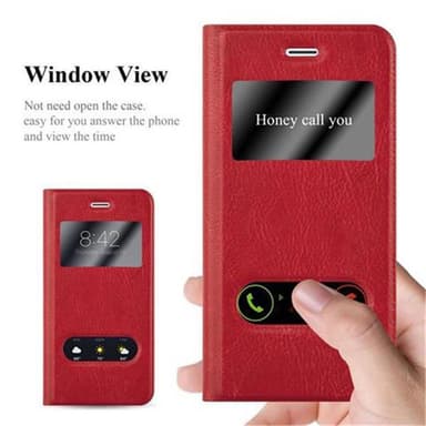 iPhone 7 / 7S / 8 / SE 2020 lommebokdeksel cover (rød)