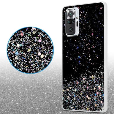 Xiaomi RedMi NOTE 10 PRO Silikondeksel Glitter (Svart)