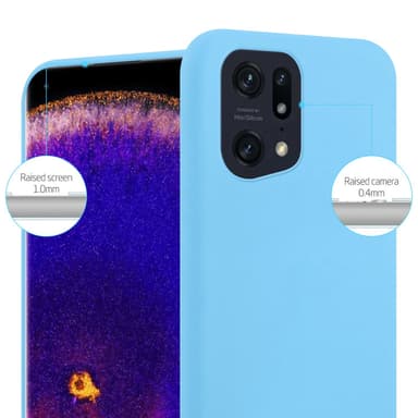 Deksel Oppo FIND X5 PRO Silikon cover (blå)