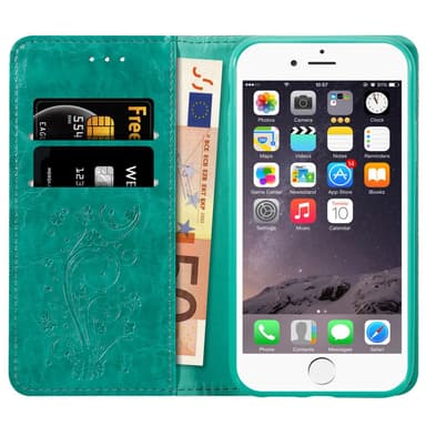 iPhone 6 PLUS / 6S PLUS lommebokdeksel etui (turkis)