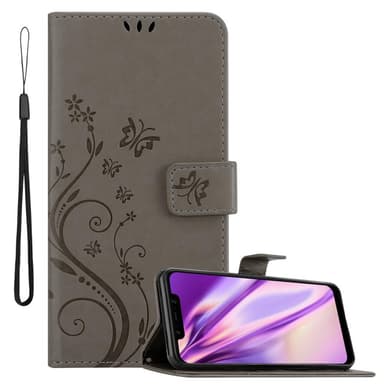 Xiaomi Pocophone F1 lommebokdeksel Blomster (grå)