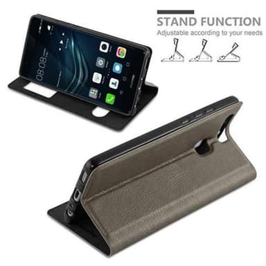 Huawei P9 lommebokdeksel cover (brun)