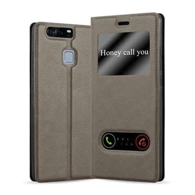 Huawei P9 lommebokdeksel cover (brun)