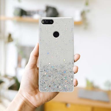 Xiaomi RedMi A1 Silikondeksel Glitter (Gjennomsiktig)