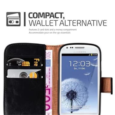 Samsung Galaxy S3 MINI lommebokdeksel etui (svart)