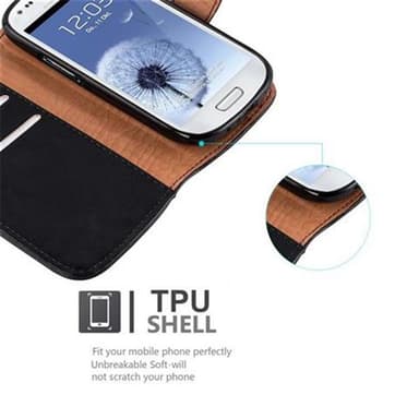 Samsung Galaxy S3 MINI lommebokdeksel etui (svart)