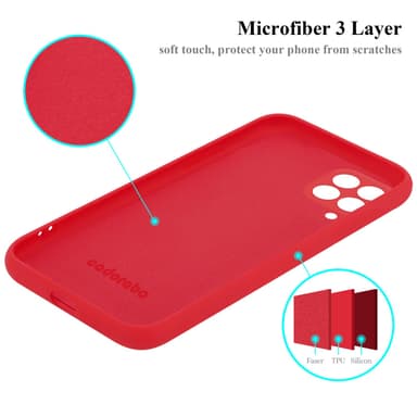 Samsung Galaxy M53 5G silikondeksel case (rød)