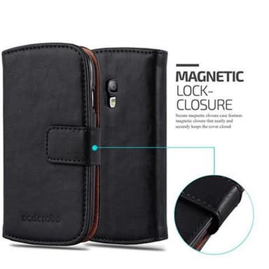 Samsung Galaxy S3 MINI lommebokdeksel etui (svart)