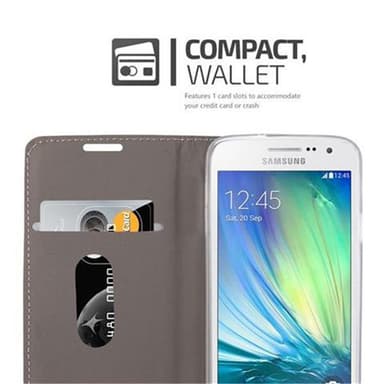 Samsung Galaxy A3 2015 lommebokdeksel etui (grå)